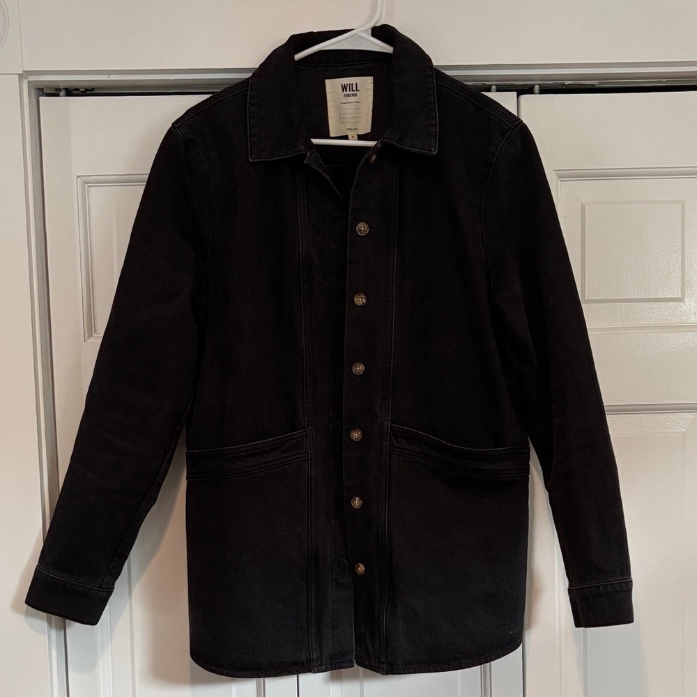 Sezane Will Jacket - Washed Black - Size M